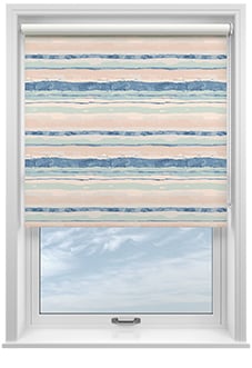 Whitstable Stripe (Blackout), Coastal Wash - Twist&Fit Roller Blind